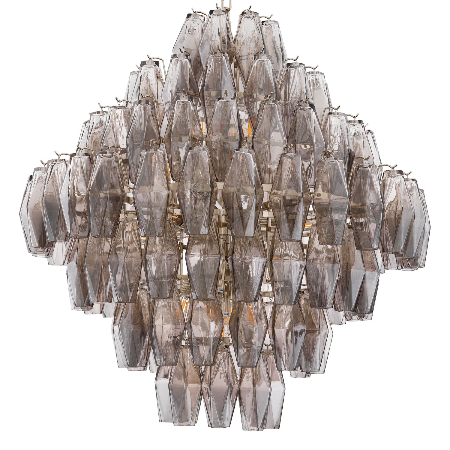 Kronleuchter Benini L – Rauchglas | Nickel-Finish Kronleuchter Eichholtz