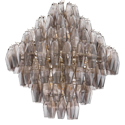 Kronleuchter Benini L – Rauchglas | Nickel-Finish Kronleuchter Eichholtz