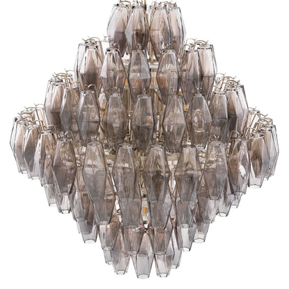 Kronleuchter Benini L – Rauchglas | Nickel-Finish Kronleuchter Eichholtz