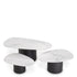 Eichholtz Couchtisch Zane – 3er-Set – Schwarz mit Keramik in Marmor-Optik 3er-Set Couchtisch Eichholtz