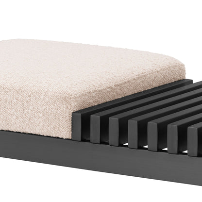 Eichholtz Bank Bibi – Bronze-Finish | Bouclé Creme Polsterbank Eichholtz