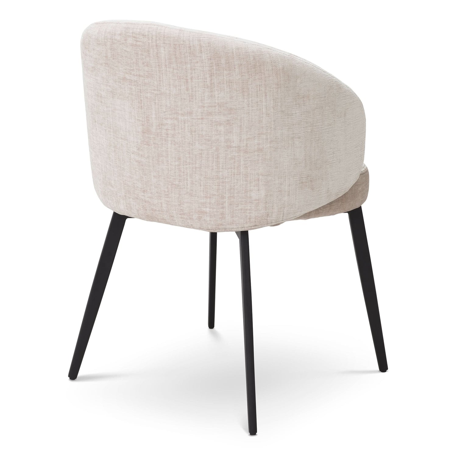 Eichholtz Esszimmerstuhl Lloyd mit Armlehnen – Sisley Beige | Schwarze Beine (2er-Set) 2er-Set Esszimmerstühle Eichholtz