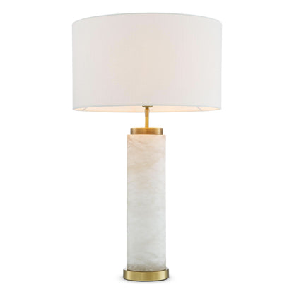 Eichholtz Tischleuchte Lxry – Alabaster mit Antikmessing Tischlampe Eichholtz