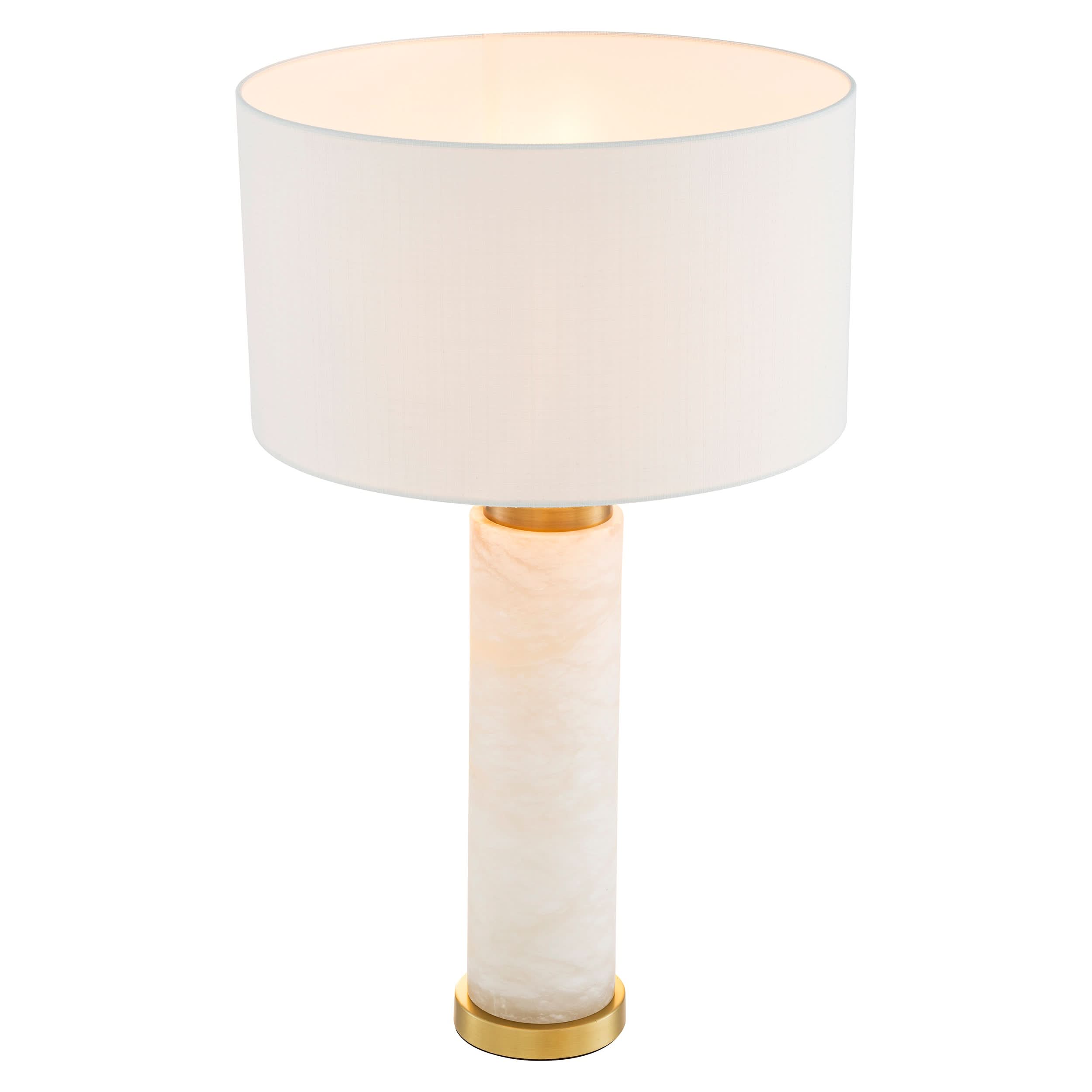 Eichholtz Tischleuchte Lxry – Alabaster mit Antikmessing Tischlampe Eichholtz