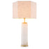 Eichholtz Tischlampe Newman – Alabaster | Antik-Messing-Finish | Leinenschirm Tischlampe Eichholtz