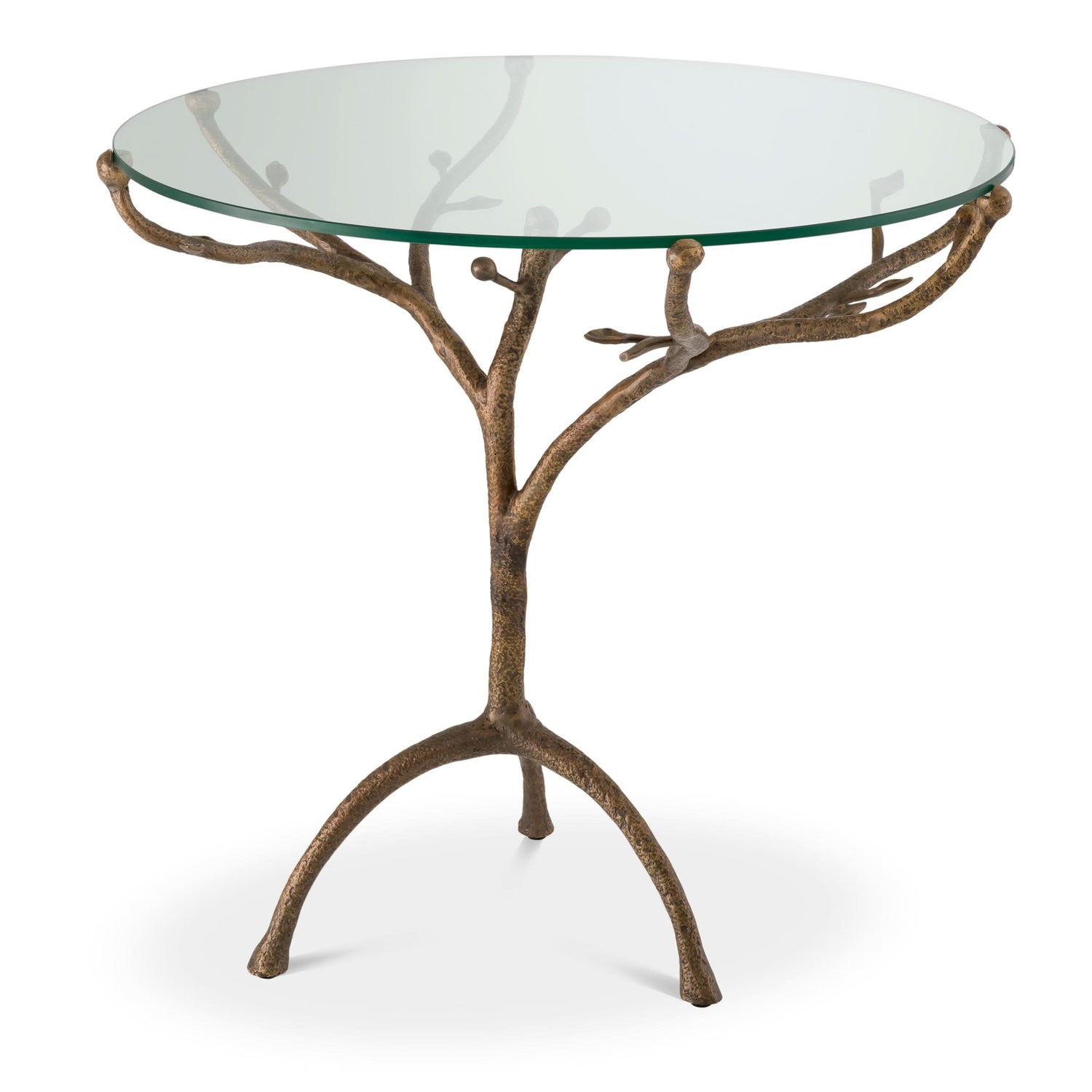 Eichholtz Tisch Christophe – Bronze mit Klarglas Tisch rund Eichholtz