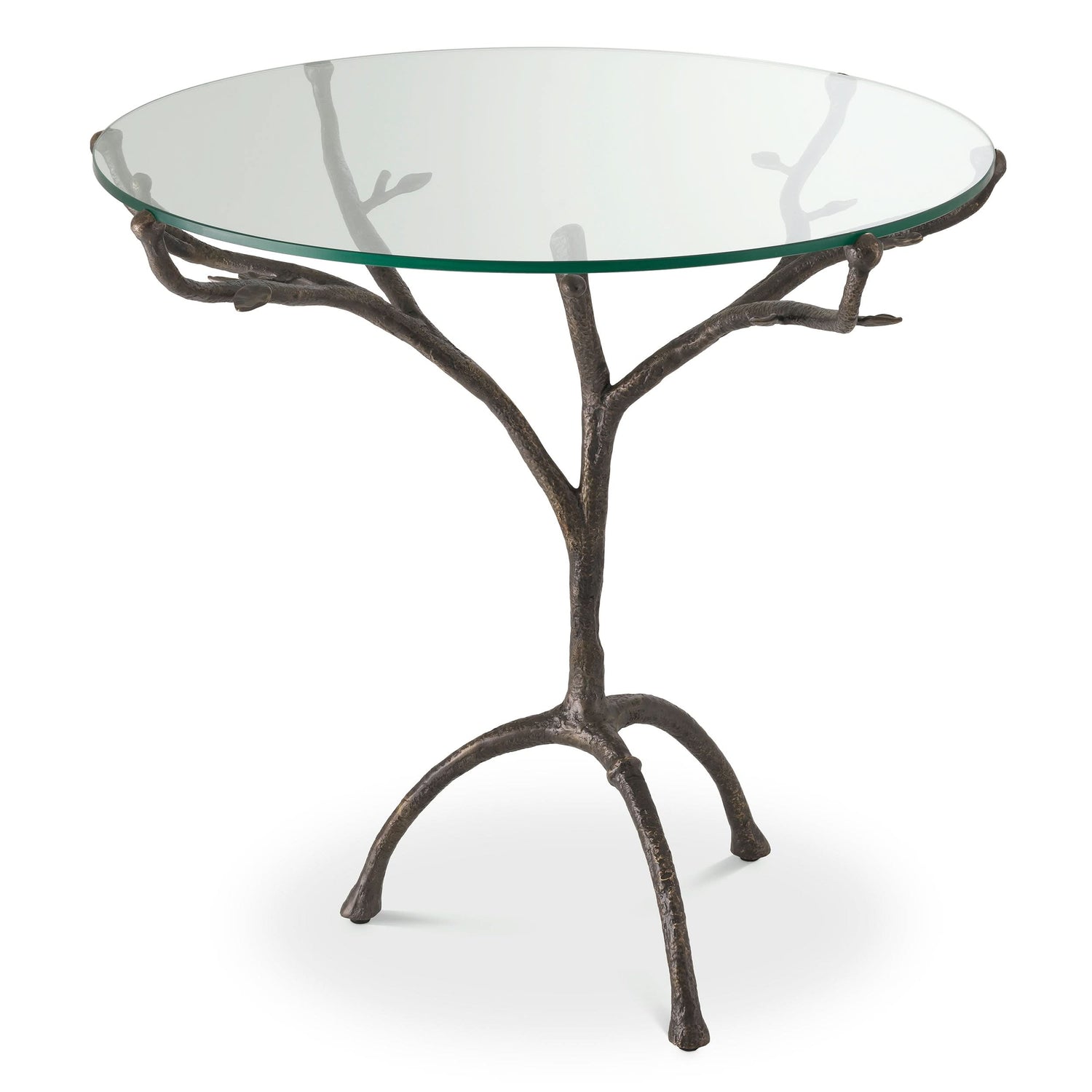 Eichholtz Tisch Christophe – Bronze mit Klarglas Tisch rund Eichholtz