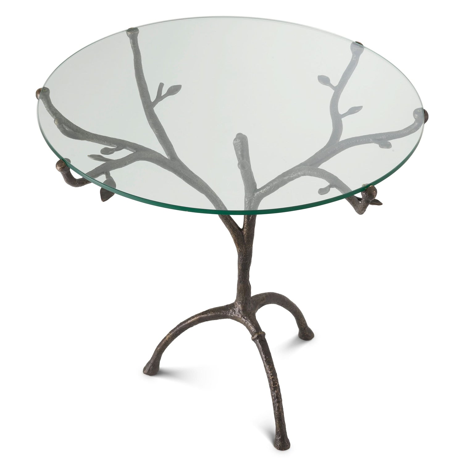 Eichholtz Tisch Christophe – Bronze mit Klarglas Tisch rund Eichholtz