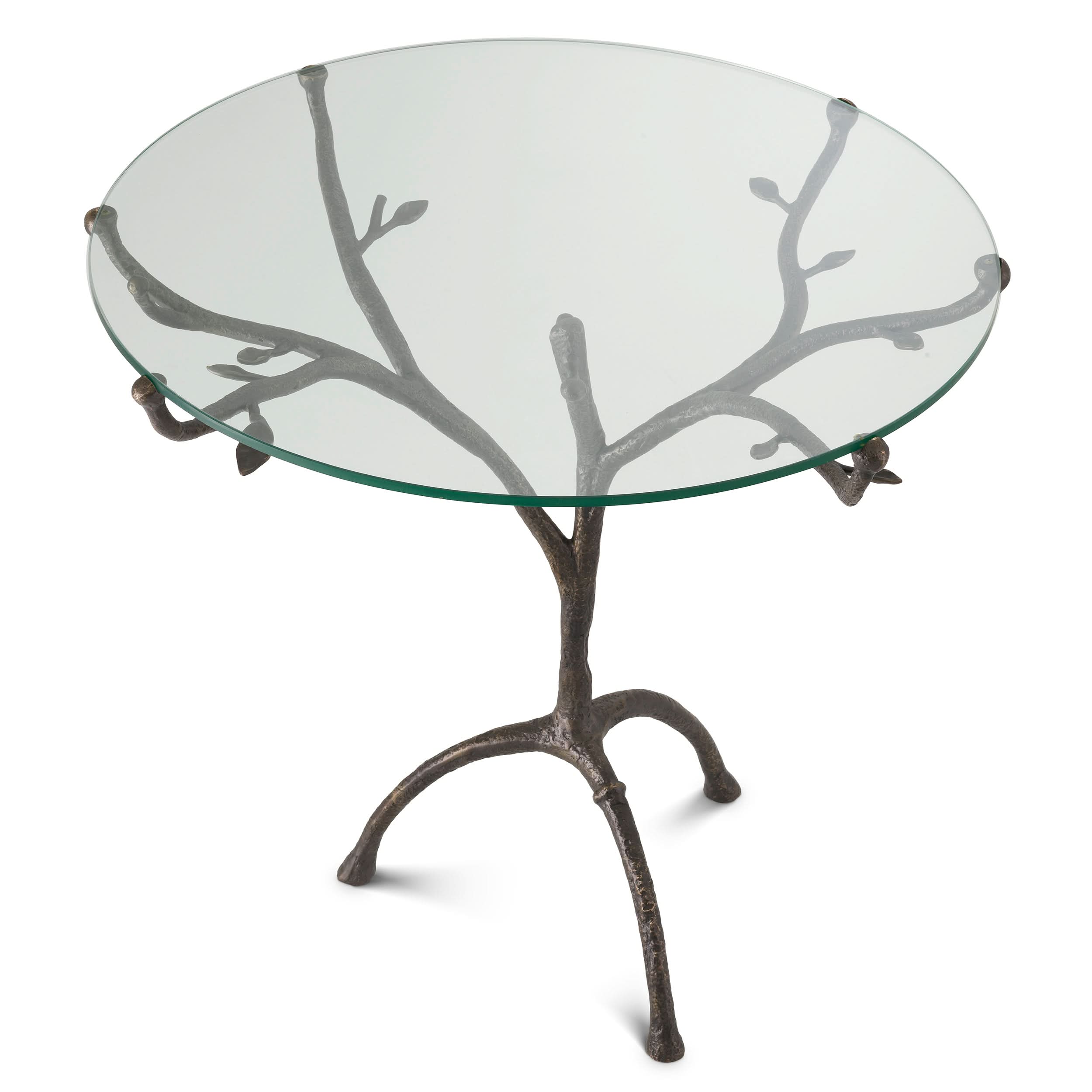 Eichholtz Tisch Christophe – Bronze mit Klarglas Tisch rund Eichholtz