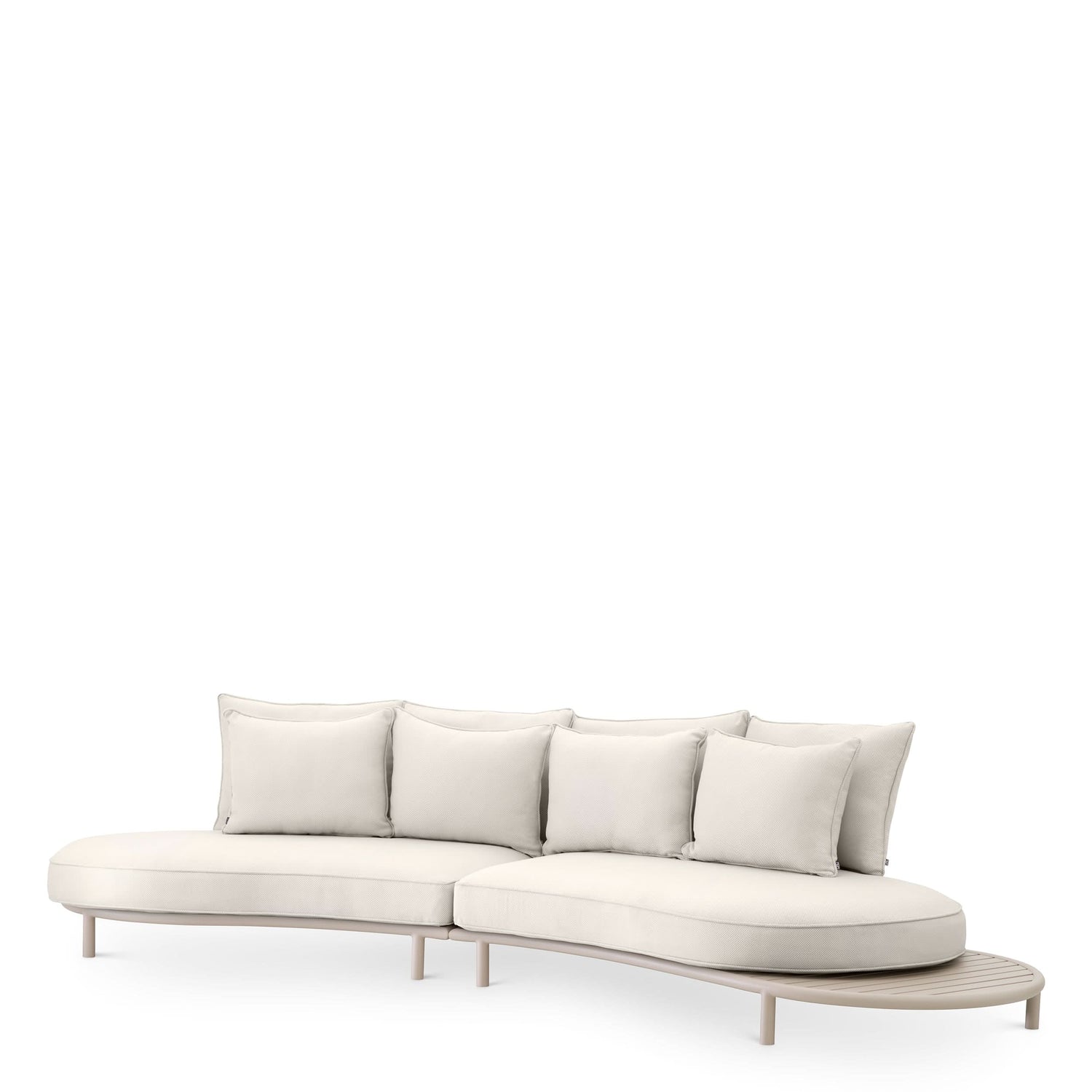 Eichholtz Outdoor Sofa Laguno – Sandfarben | Bezug Lewis Off-White/Grau Outdoor Sofa Eichholtz