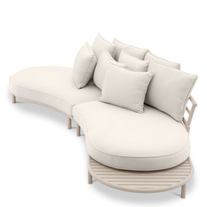Eichholtz Outdoor Sofa Laguno – Sandfarben | Bezug Lewis Off-White/Grau Outdoor Sofa Eichholtz