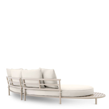 Eichholtz Outdoor Sofa Laguno – Sandfarben | Bezug Lewis Off-White/Grau Outdoor Sofa Eichholtz