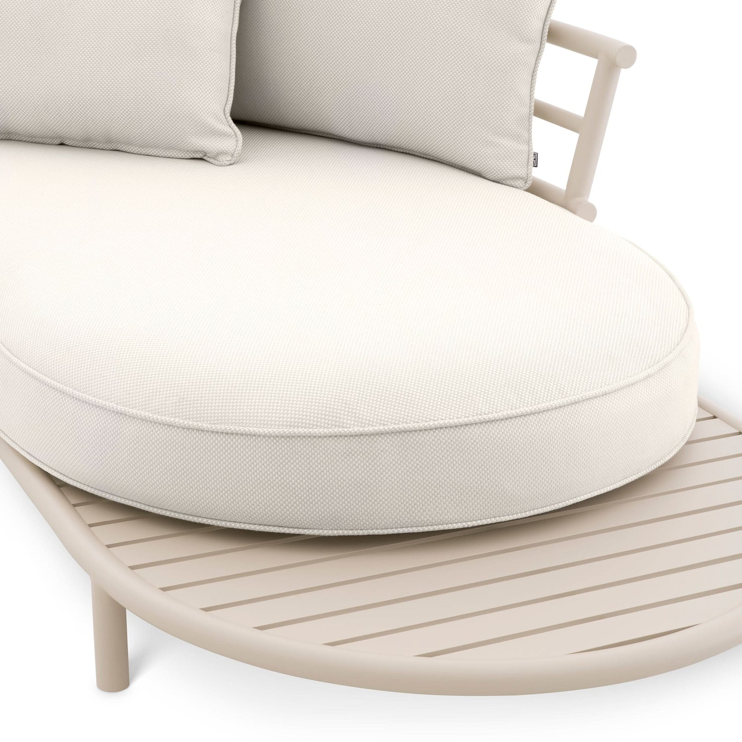 Eichholtz Outdoor Sofa Laguno – Sandfarben | Bezug Lewis Off-White/Grau Outdoor Sofa Eichholtz