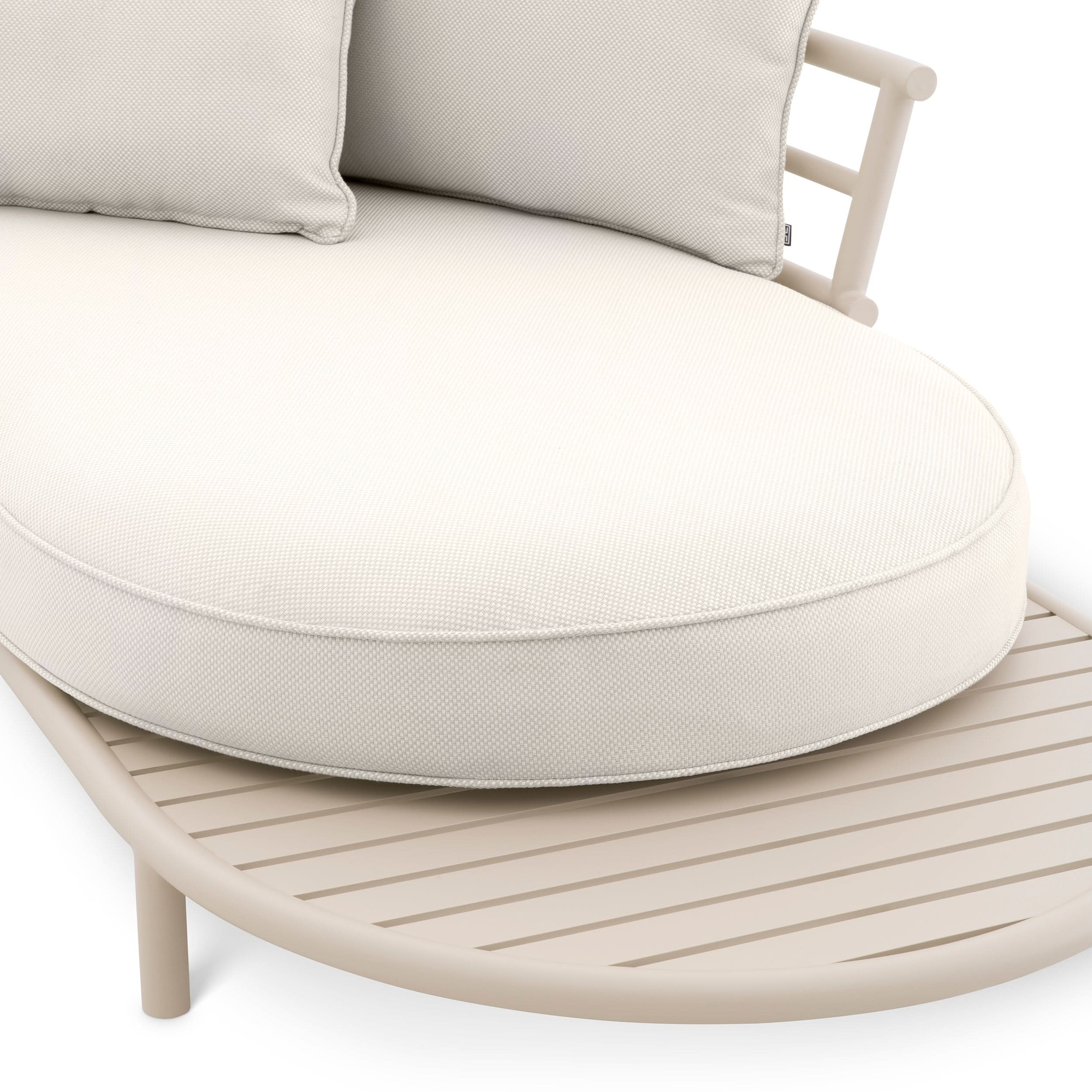 Eichholtz Outdoor Sofa Laguno – Sandfarben | Bezug Lewis Off-White/Grau Outdoor Sofa Eichholtz