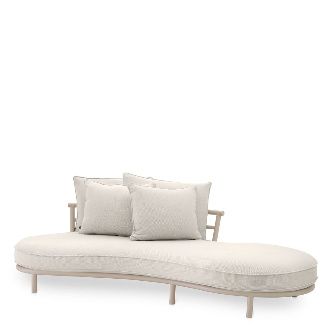 Eichholtz Outdoor Sofa Laguno Links – Sandfarben | Bezug Lewis Off-White/Grau Outdoor Sofa Eichholtz