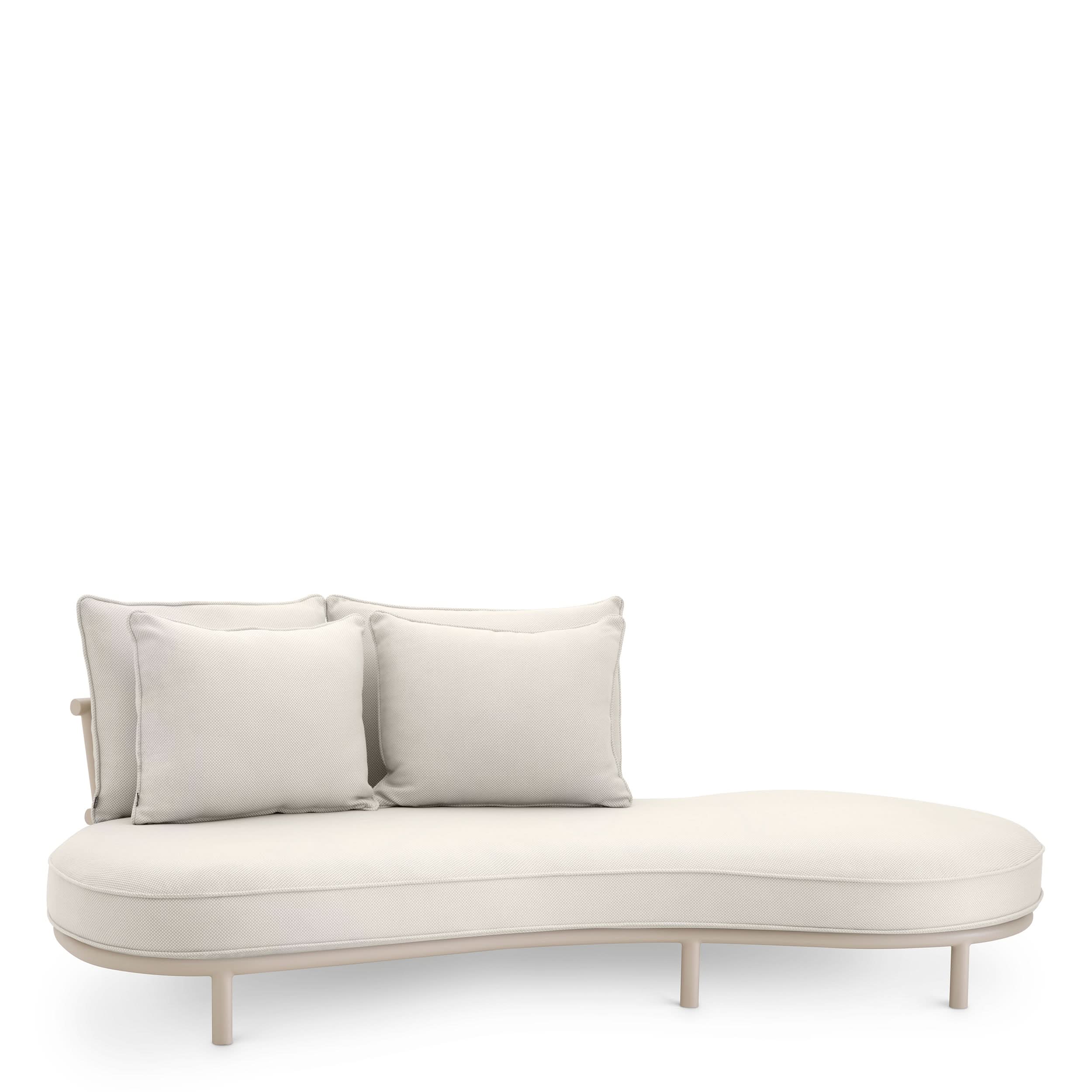 Eichholtz Outdoor Sofa Laguno Links – Sandfarben | Bezug Lewis Off-White/Grau Outdoor Sofa Eichholtz