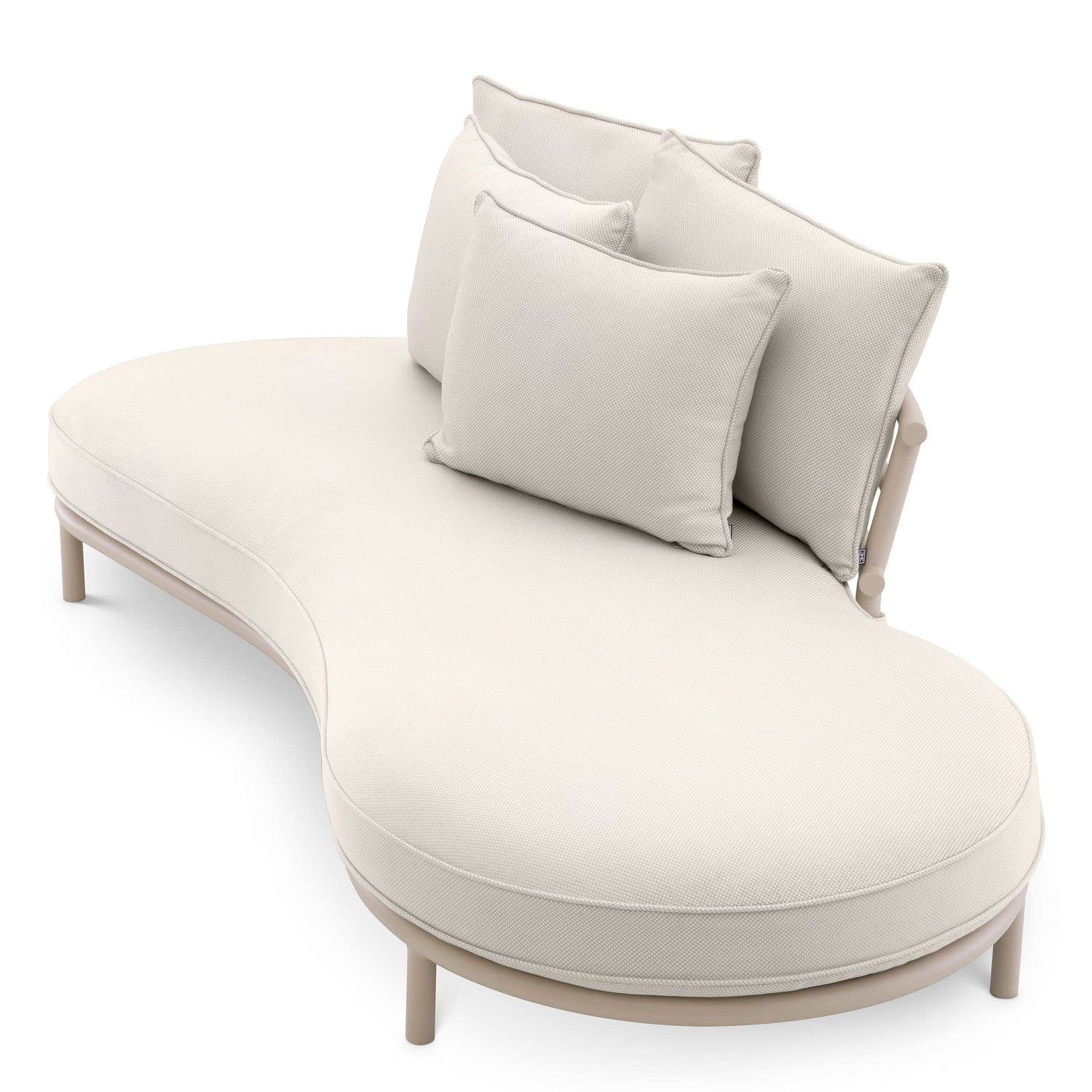 Eichholtz Outdoor Sofa Laguno Links – Sandfarben | Bezug Lewis Off-White/Grau Outdoor Sofa Eichholtz