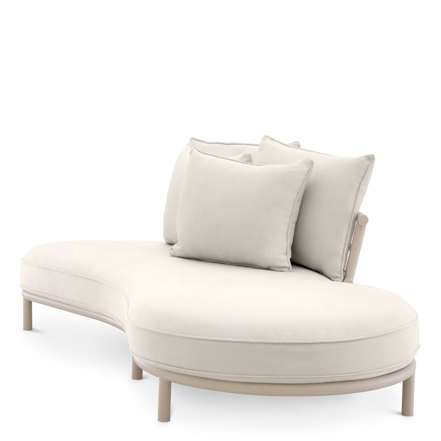 Eichholtz Outdoor Sofa Laguno Links – Sandfarben | Bezug Lewis Off-White/Grau Outdoor Sofa Eichholtz