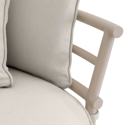 Eichholtz Outdoor Sofa Laguno Rechts – Sandfarben | Bezug Lewis Off-White/Grau Outdoor Sofa Eichholtz