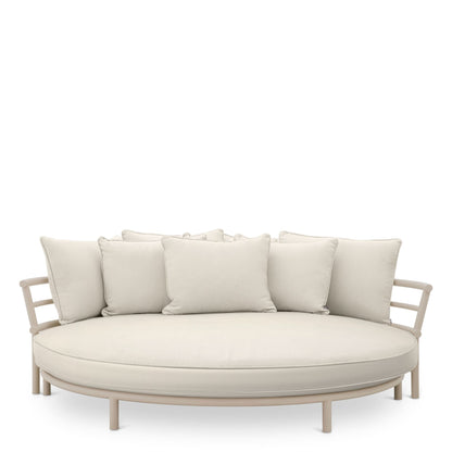 Eichholtz Outdoor Sofa Laguno Round – Sand Finish | Lewis Off-White/Grey Outdoor Daybed Eichholtz
