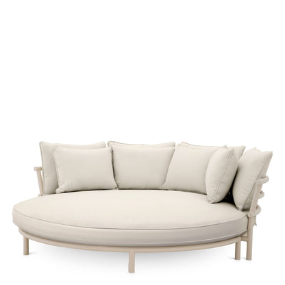Eichholtz Outdoor Sofa Laguno Round – Sand Finish | Lewis Off-White/Grey Outdoor Daybed Eichholtz