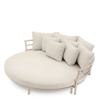 Eichholtz Outdoor Sofa Laguno Round – Sand Finish | Lewis Off-White/Grey Outdoor Daybed Eichholtz