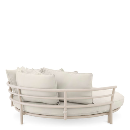 Eichholtz Outdoor Sofa Laguno Round – Sand Finish | Lewis Off-White/Grey Outdoor Daybed Eichholtz