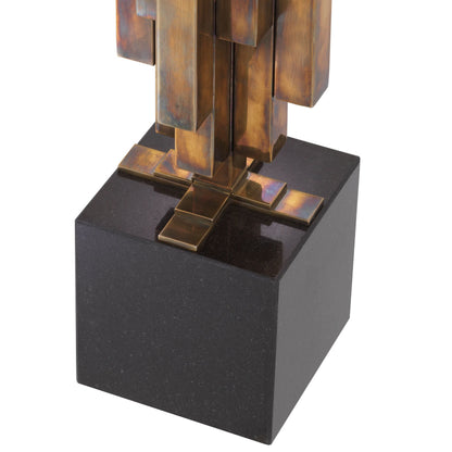 Eichholtz Tischleuchte Ellis – Vintage-Messing-Finish | Granitsockel Tischlampe Eichholtz