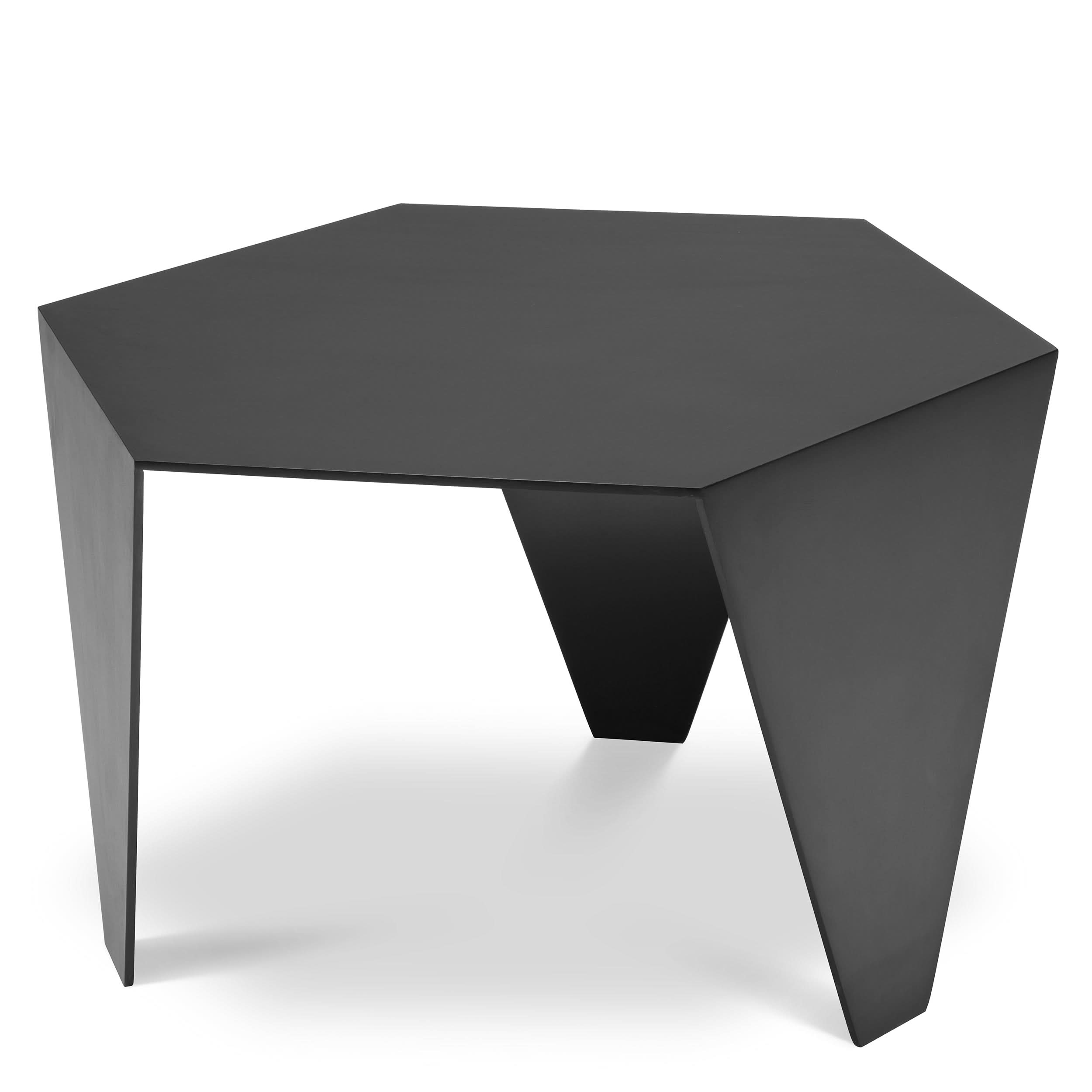 Eichholtz Beistelltisch Metro Chic – Bronze-Finish | Sechseckige Tischplatte Couchtisch eckig Eichholtz