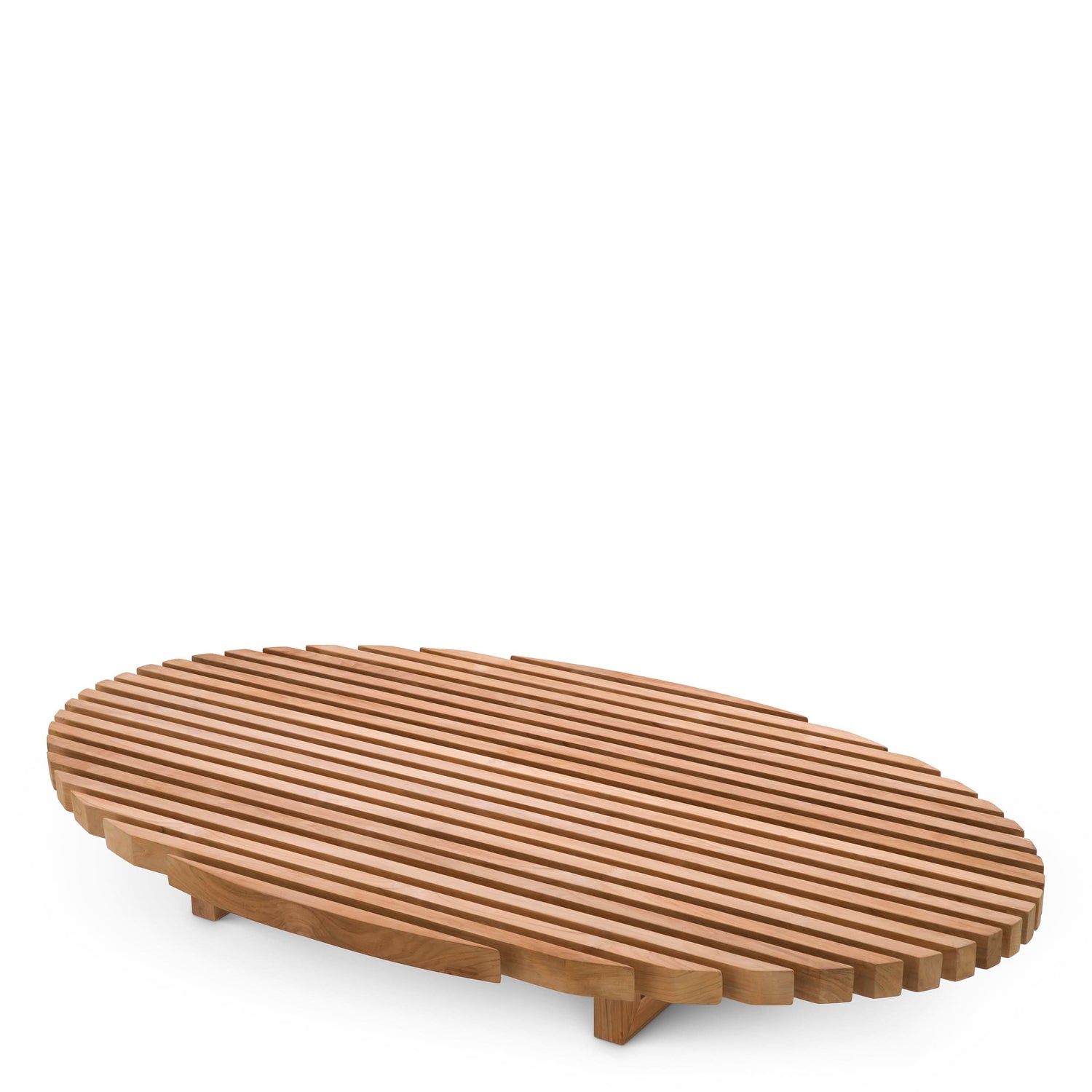 Eichholtz Outdoor Couchtisch Anjuna – Naturbelassenes Teakholz | Oval Outdoor Couchtisch oval Eichholtz