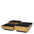 Eichholtz Couchtisch Esposito (4er Set) – Gebürstetes Messing | Schwarzer Marmor | Schwarze Basis Couchtisch eckig Eichholtz