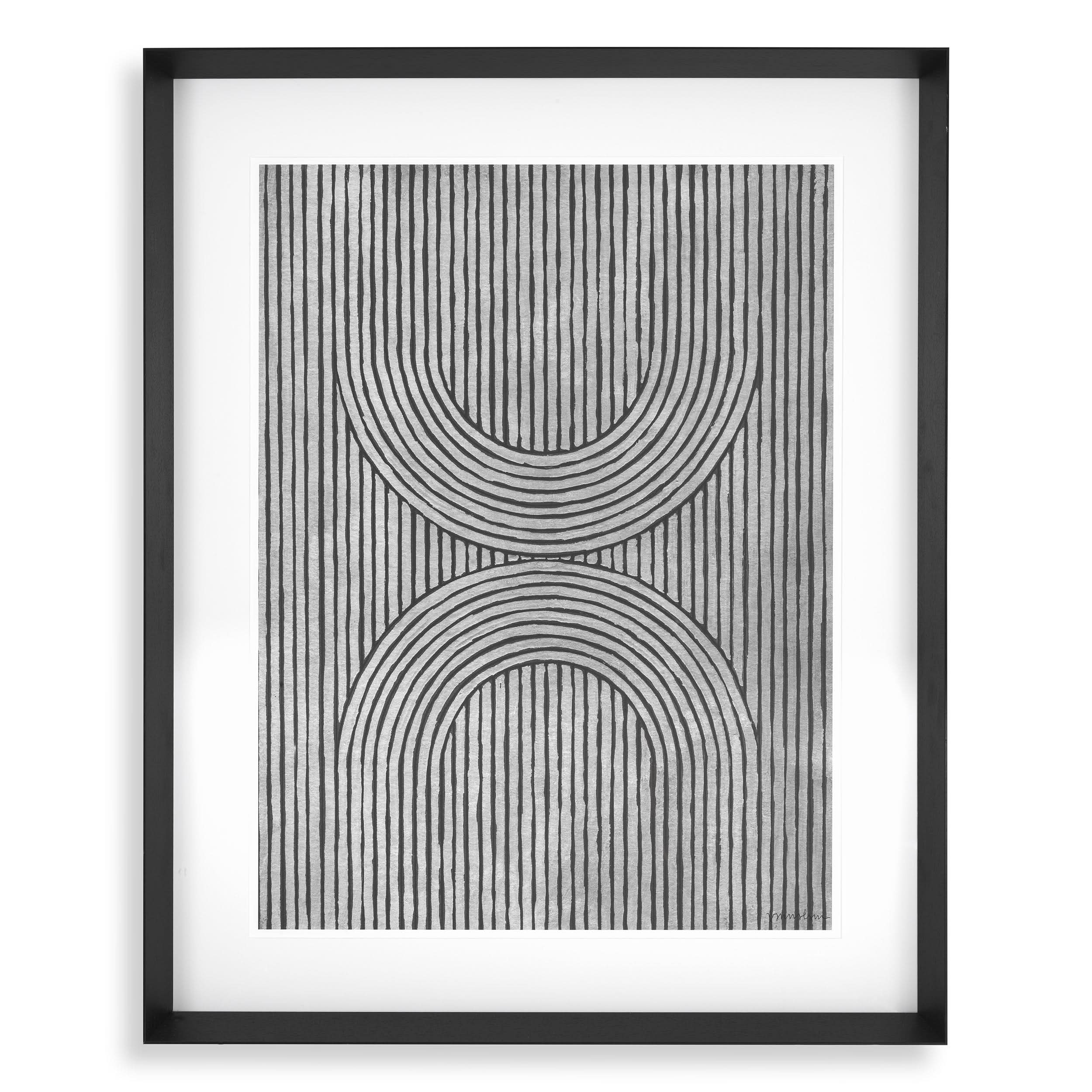 Eichholtz Wandbild Cedar Grooves – 2er-Set – Schwarzer Holzrahmen Kunstdruck Eichholtz