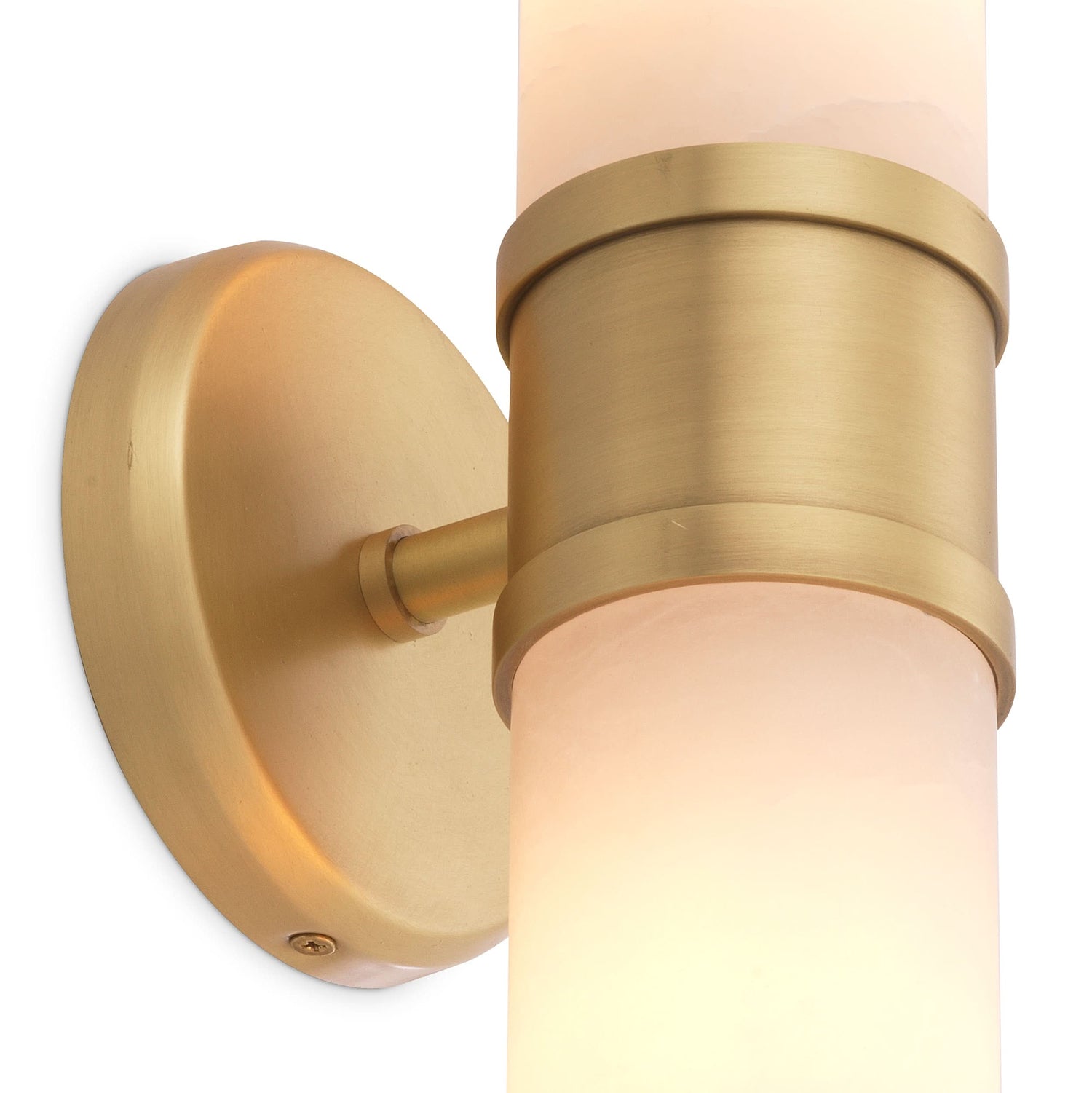 Eichholtz Wandleuchte Claridges Double – Antik-Messing-Finish | Alabaster Wandlampe Eichholtz