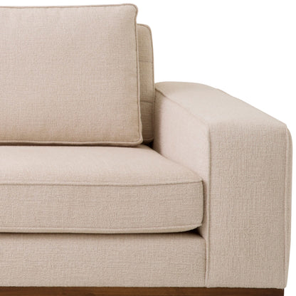 Eichholtz Sofa Aurora L – Nuoro Beige mit braunem Gestell 4-Sitzer Sofa Eichholtz