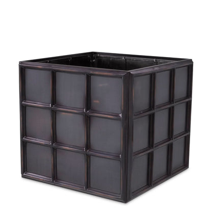Eichholtz Pflanzgefäß Grid M – Antik-Bronze-Finish Blumentopf Eichholtz