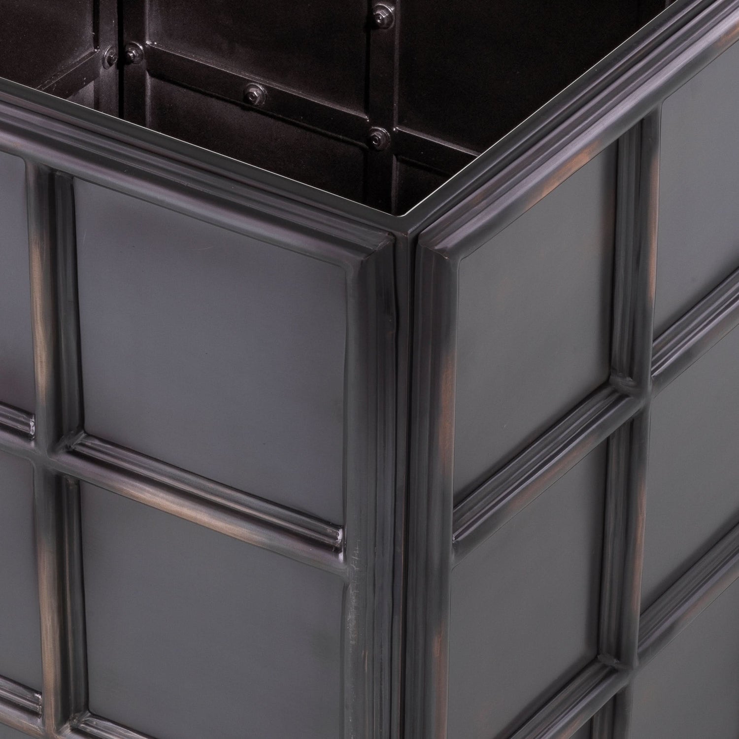 Eichholtz Pflanzgefäß Grid M – Antik-Bronze-Finish Blumentopf Eichholtz