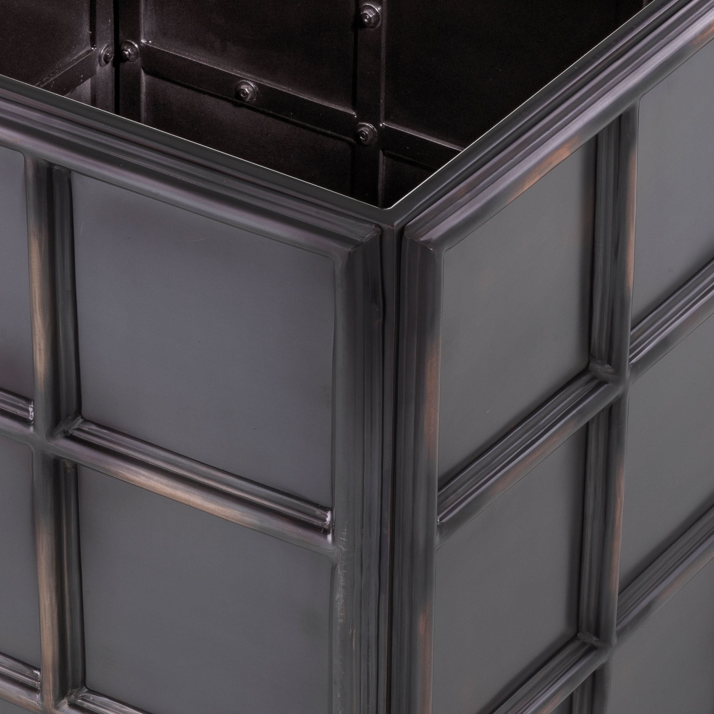 Eichholtz Pflanzgefäß Grid M – Antik-Bronze-Finish Blumentopf Eichholtz