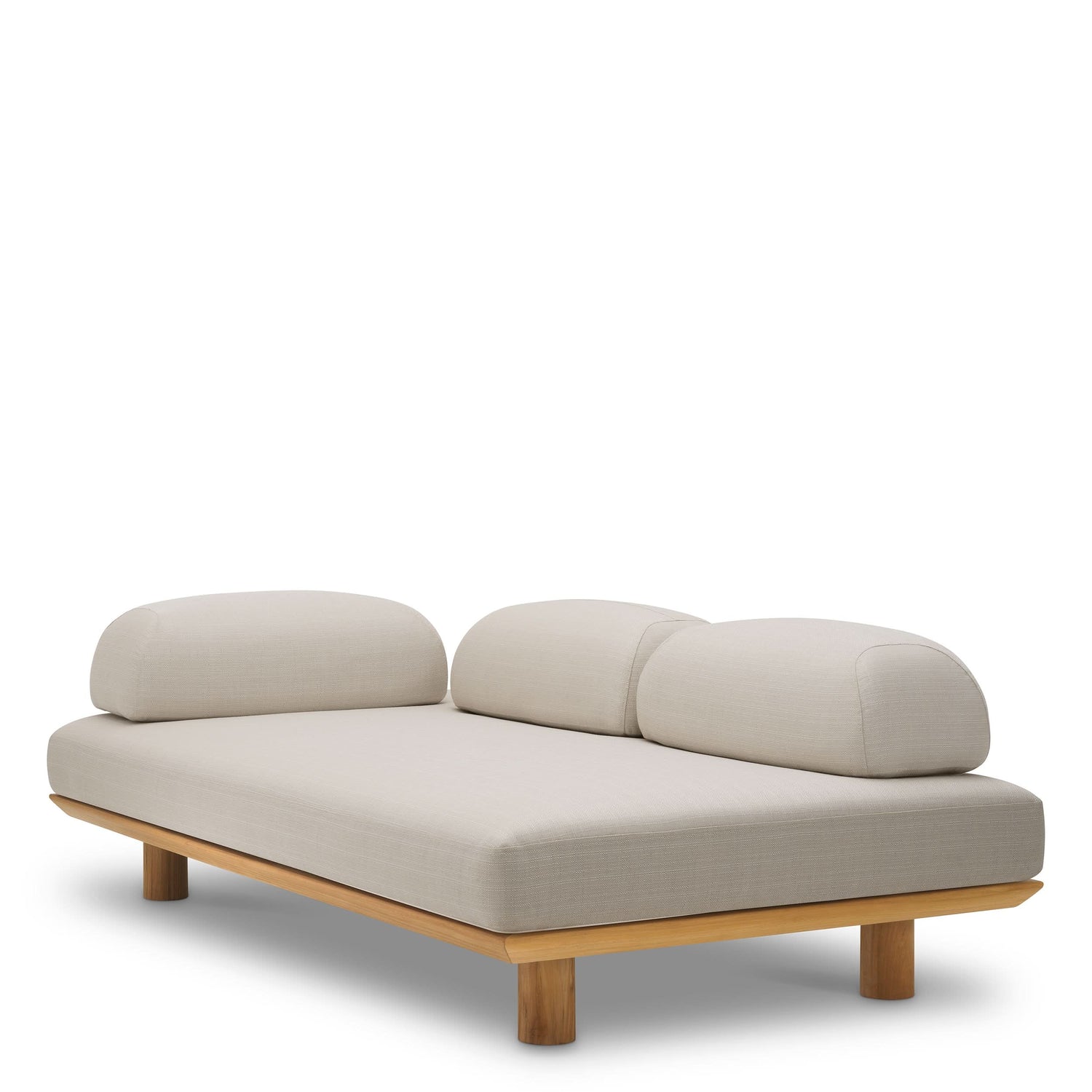 Eichholtz Outdoor Sofa Nomade – Natural Teak | Lucio Sand Outdoor Sofa Eichholtz