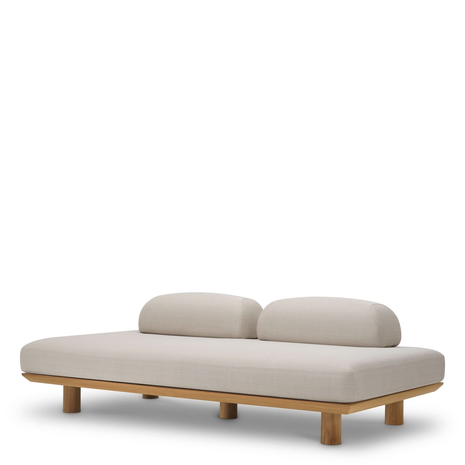 Eichholtz Outdoor Sofa Nomade – Natural Teak | Lucio Sand Outdoor Sofa Eichholtz