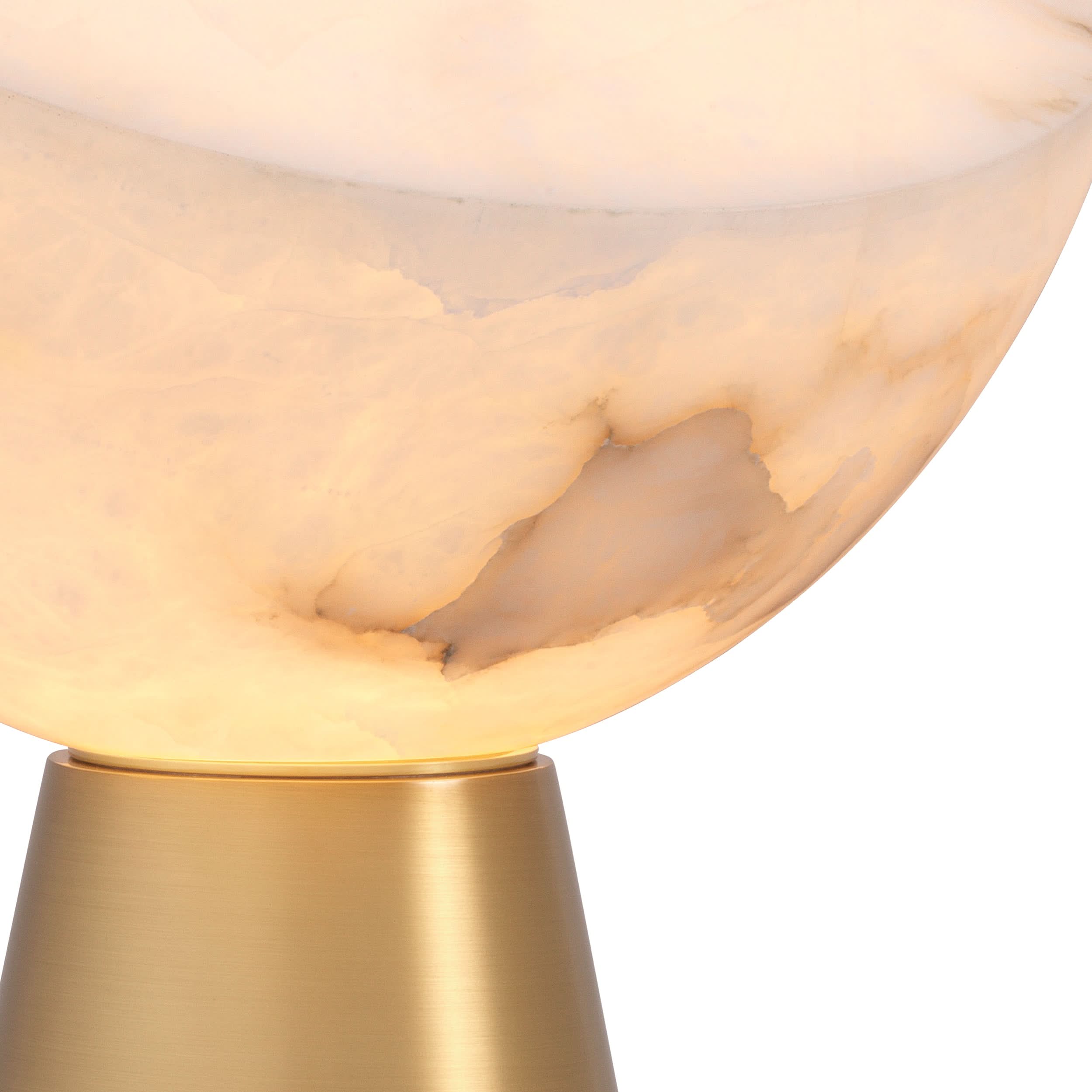 Eichholtz Tischleuchte Chamonix I Alabaster Tischlampe Eichholtz