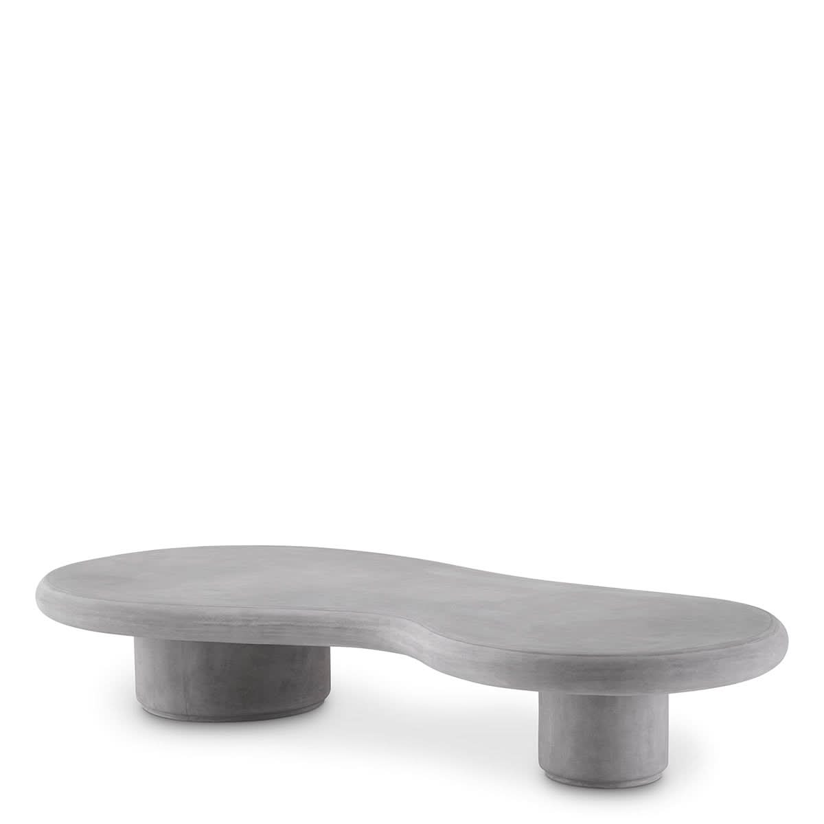 Eichholtz Outdoor Couchtisch Erato – GFRC Grau | Organische Form | Indoor &amp; Outdoor Outdoor Couchtisch asymetrisch Eichholtz