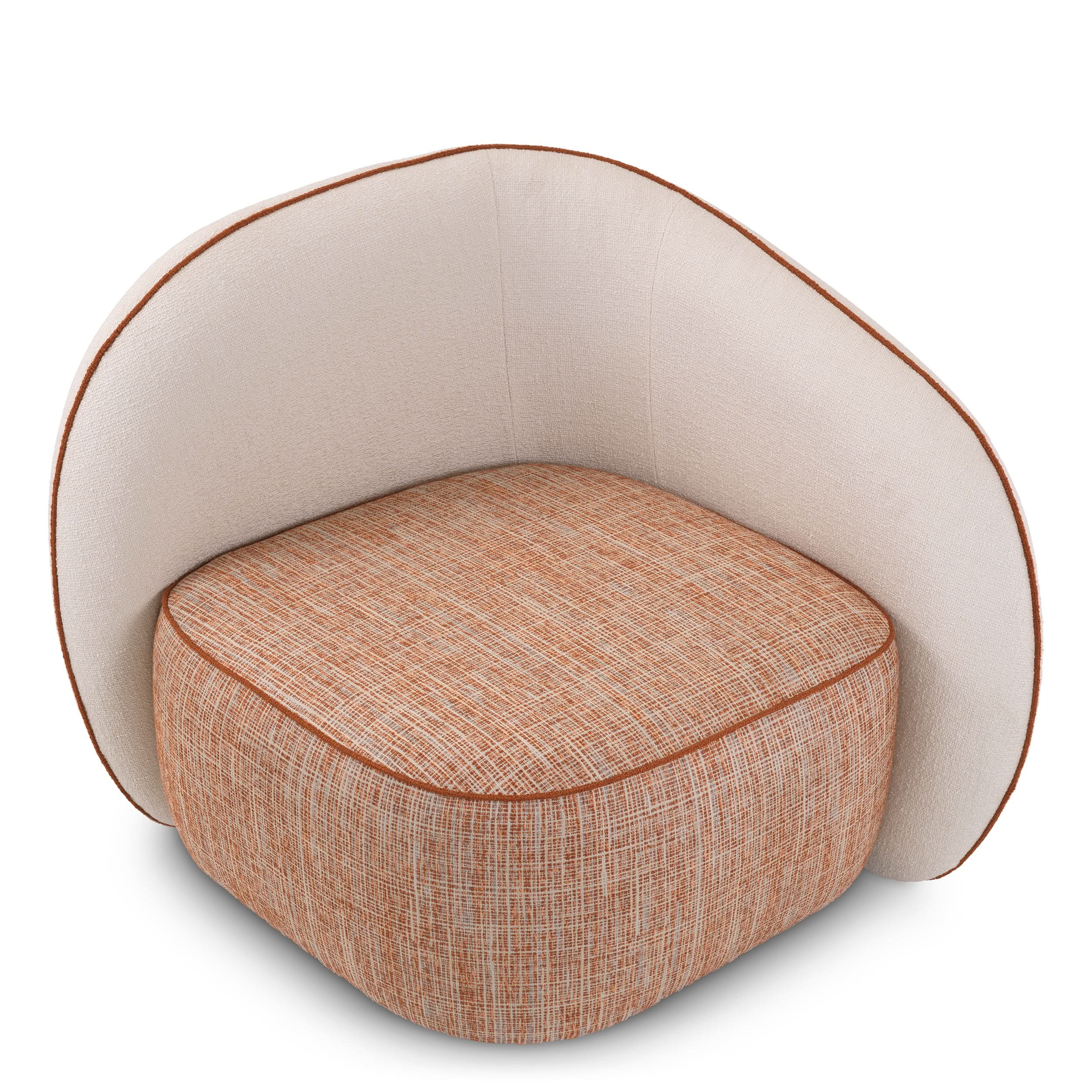 Eichholtz Sessel San Marino Rechts – Sarra Off-White Polstersessel Eichholtz