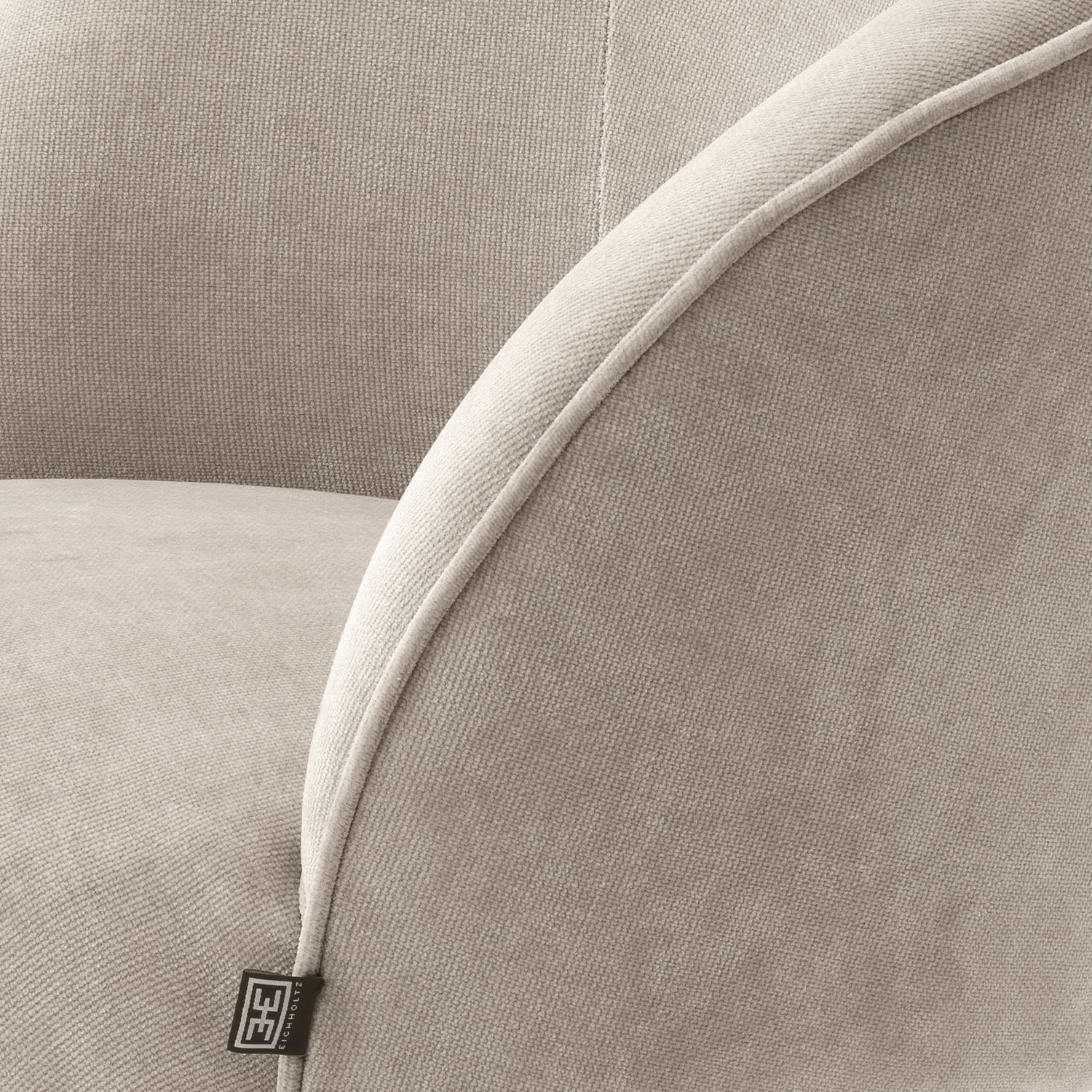 Eichholtz Dining Chair Masters – Clarck Sand | Schwarzes Drehgestell Esszimmerstuhl Eichholtz