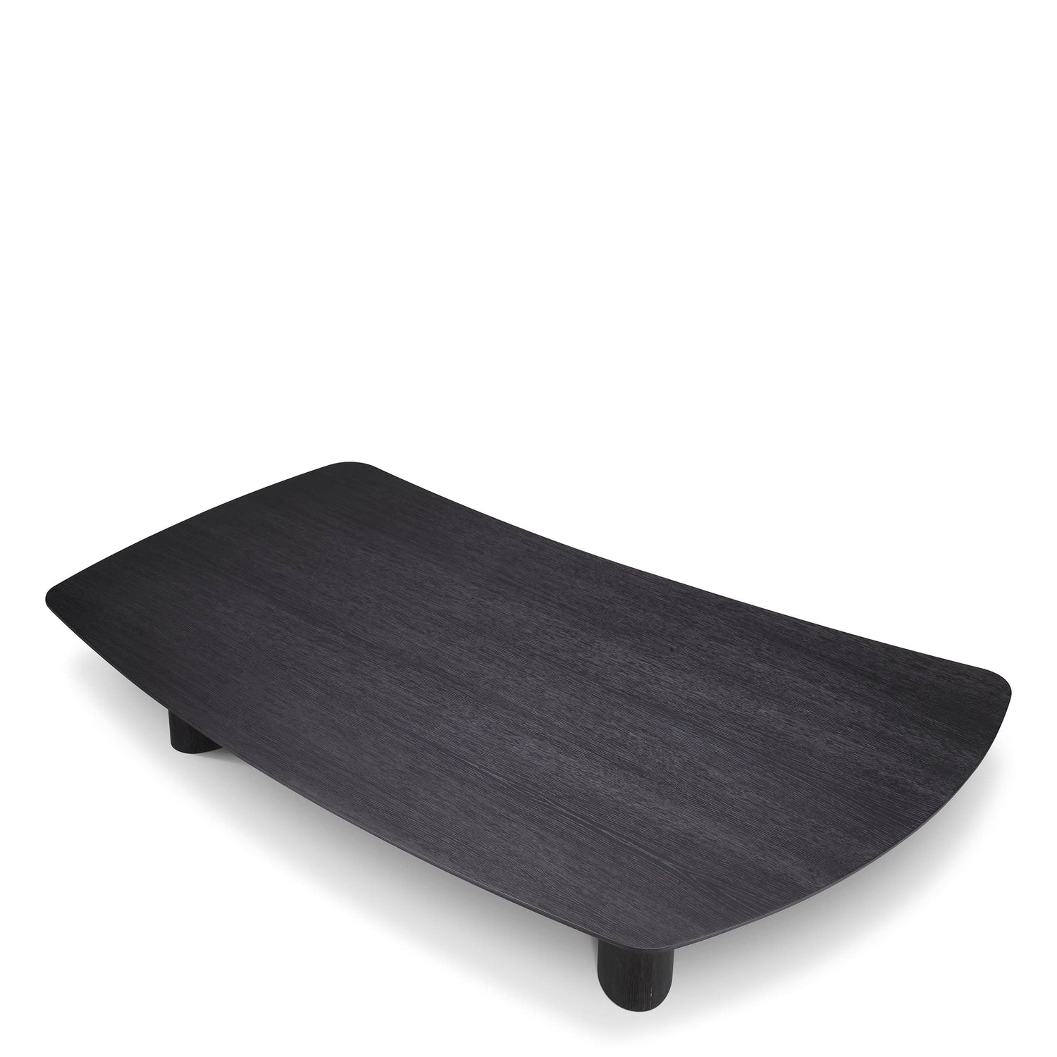 Eichholtz Couchtisch Bergman – Eichenfurnier Anthrazitgrau | Freiform | Low Profile Couchtisch eckig Eichholtz