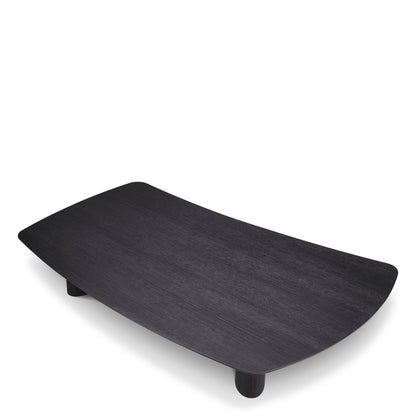 Eichholtz Couchtisch Bergman – Eichenfurnier Anthrazitgrau | Freiform | Low Profile Couchtisch eckig Eichholtz