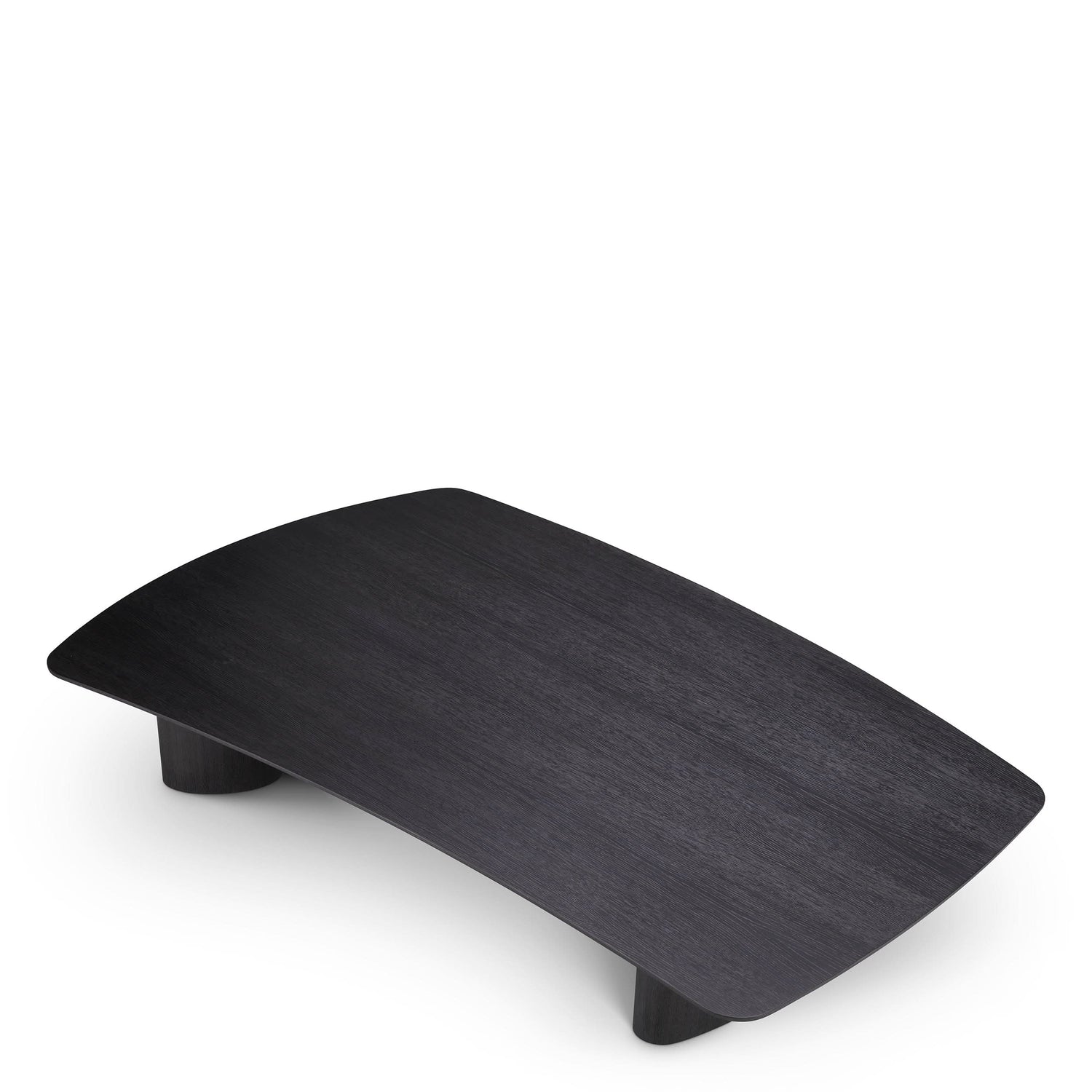 Eichholtz Couchtisch Bergman – Eichenfurnier Anthrazitgrau | Freiform | Low Profile Couchtisch eckig Eichholtz