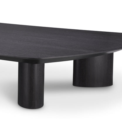 Eichholtz Couchtisch Bergman – Eichenfurnier Anthrazitgrau | Freiform | Low Profile Couchtisch eckig Eichholtz