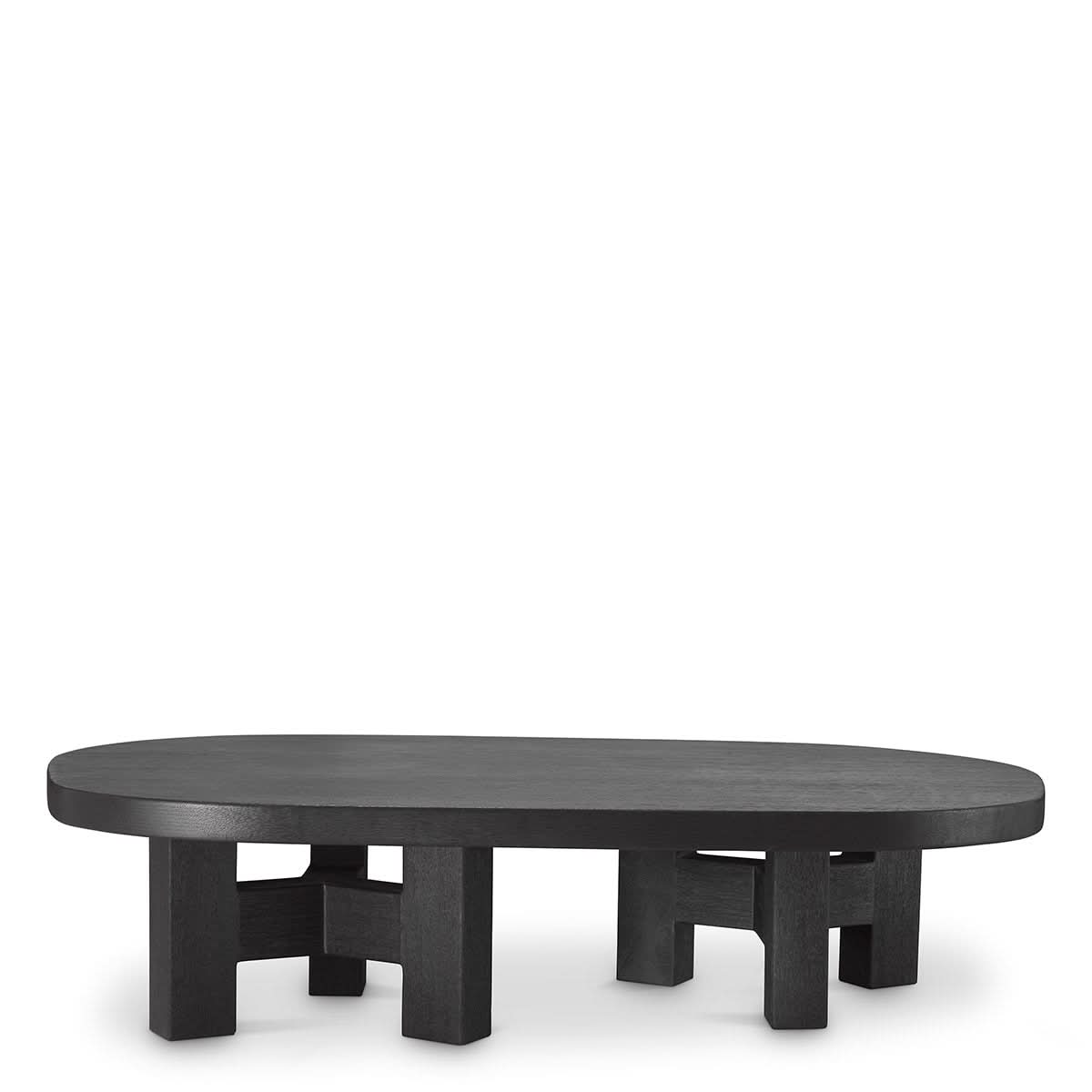 Eichholtz Couchtisch Libertine – Meranti-Holz | Burnt Finish | Oval Couchtisch oval Eichholtz