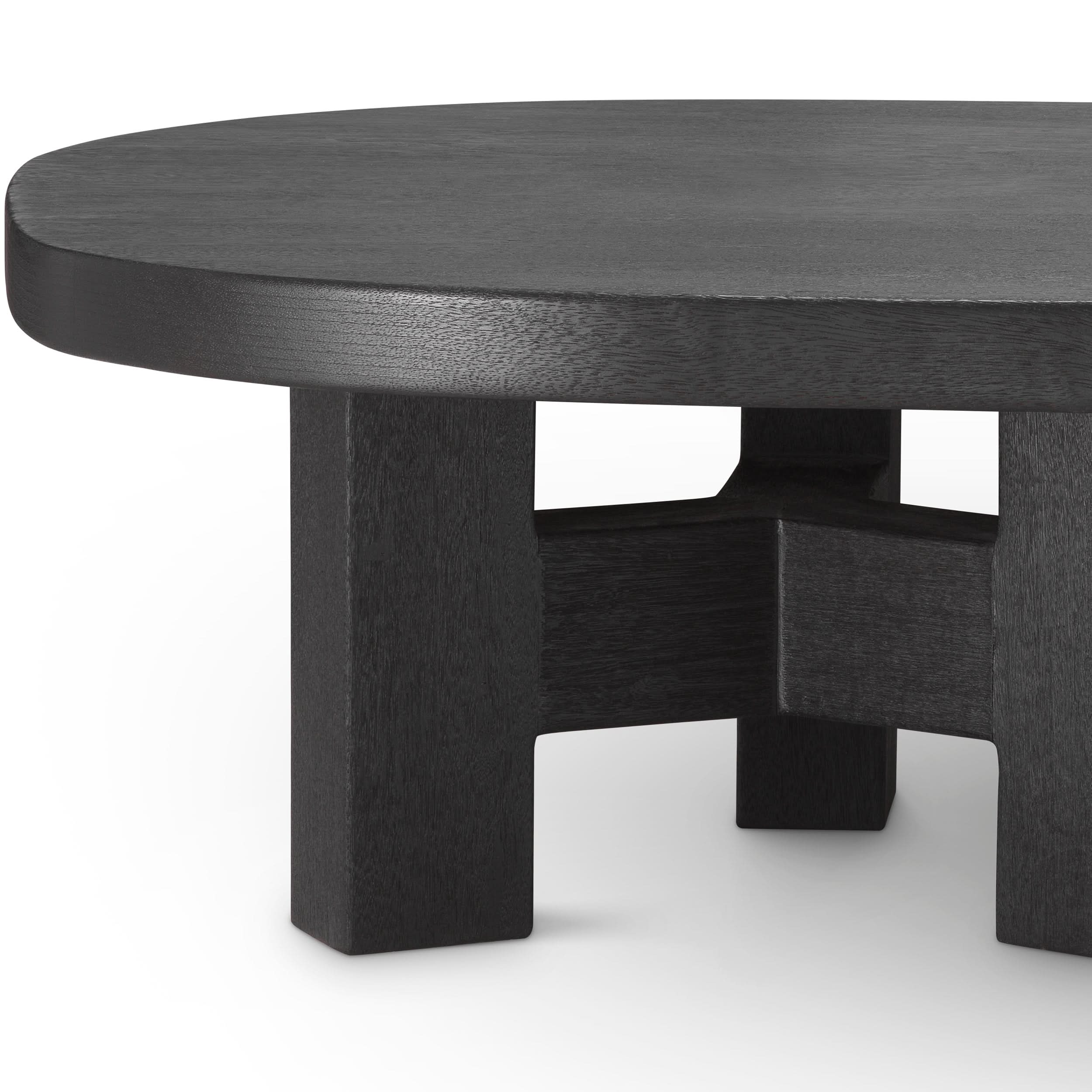 Eichholtz Couchtisch Libertine – Meranti-Holz | Burnt Finish | Oval Couchtisch oval Eichholtz