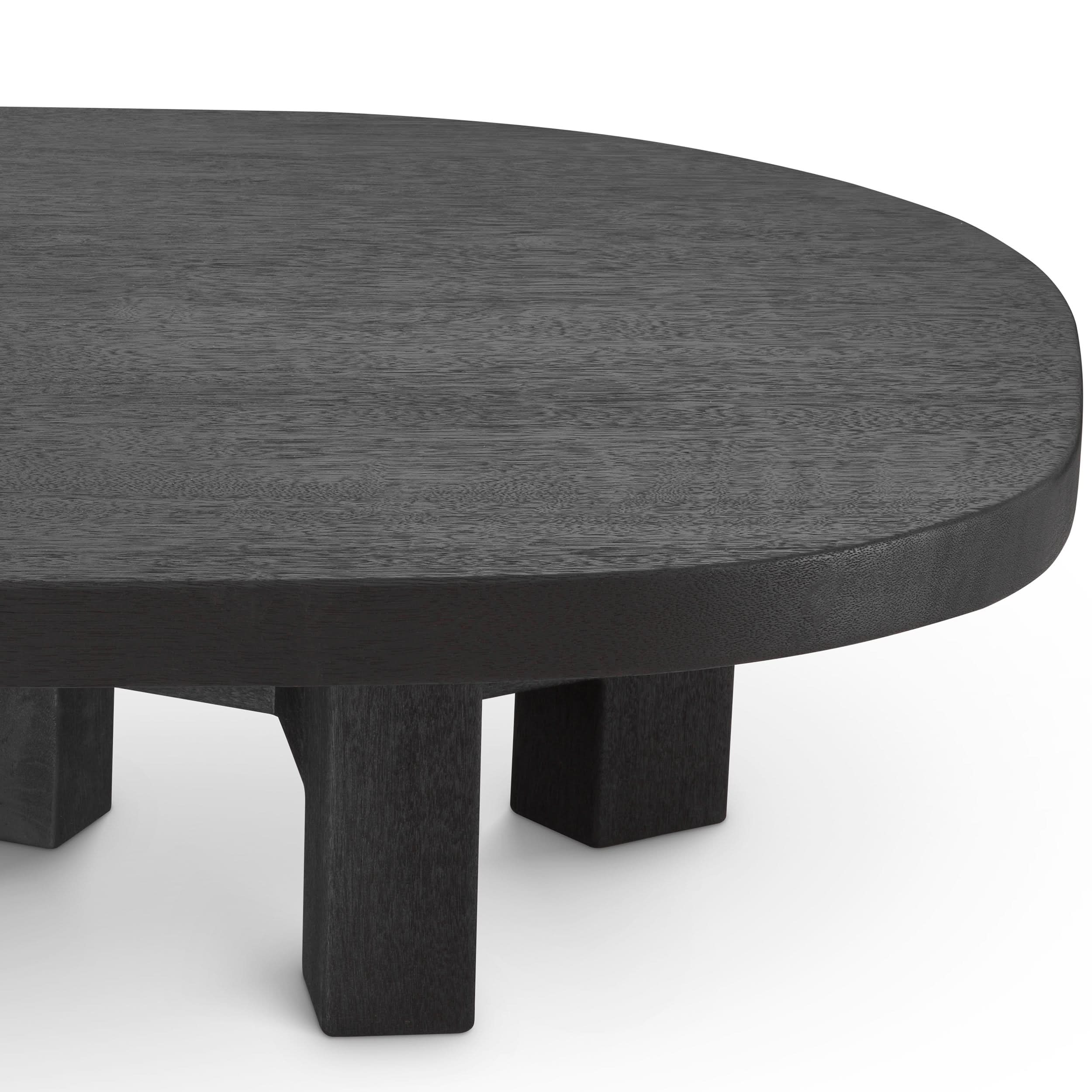 Eichholtz Couchtisch Libertine – Meranti-Holz | Burnt Finish | Oval Couchtisch oval Eichholtz